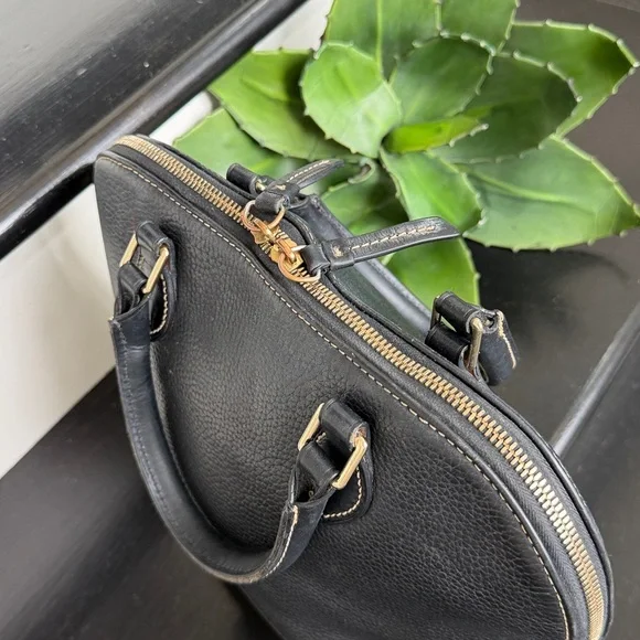 Dooney & Bourke Genuine Leather Dome Satchel Pebbled Top Handle Handbag Purse - Picture 5 of 10